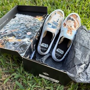 SPERRY STAR WARS SHOES WOMEN SIZE 8.5 DROID DROIDS C-3PO R2D2